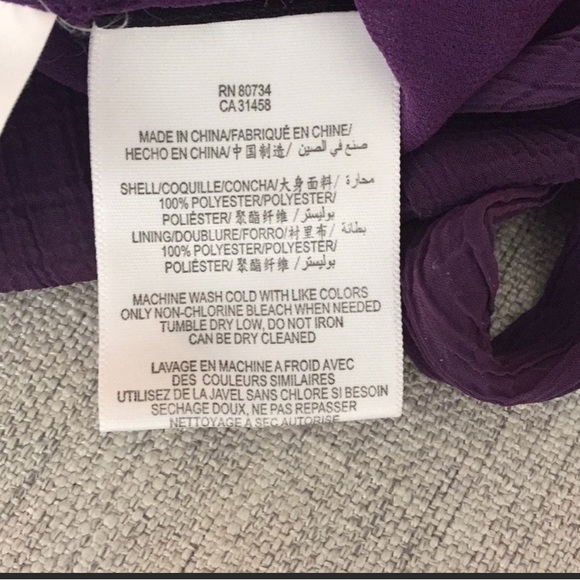 BCBGMaxAzaria purple sleeveless dress shirt - Picture 4 of 9